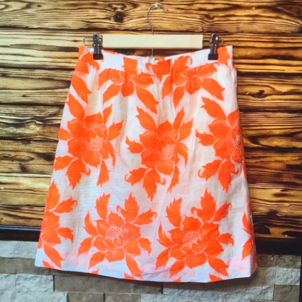 Floral Orange Skirt
